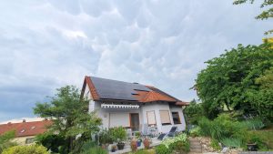 Mammatus-Wolken während eines Gewitters am 8. Juni 2023