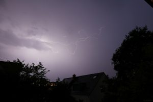 Blitze während Gewitter am 20. Juni 2023