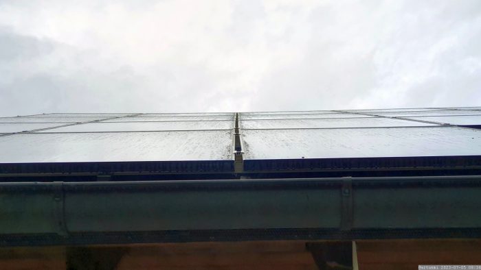PV-Anlage nach dem Gewitter vom 5. Juli 2023