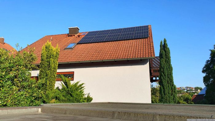 PV-Anlage Richtung Nordnordwest am 6. Juli 2023