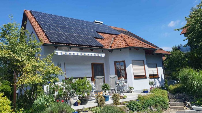 Unsere PV-Anlage am 10. August 2023
