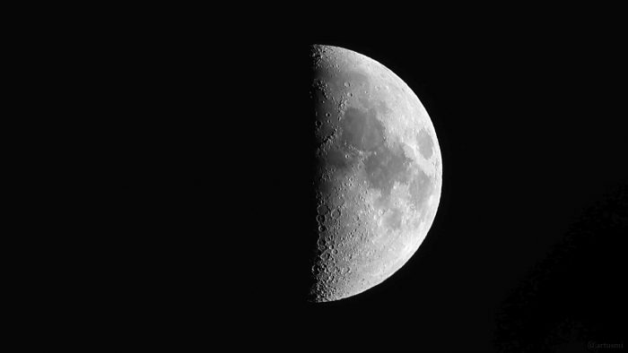 Zunehmender Mond (erstes Viertel) am 22. September 2023