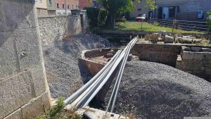 Baustelle am Barocken Hafenareal in Würzburg