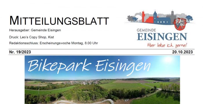 Mitteilungsblatt der Gemeinde Eisingen