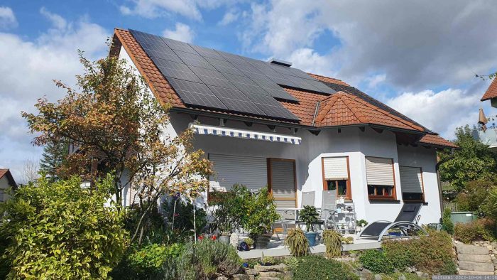 Unsere PV-Anlage am 4. Oktober 2023