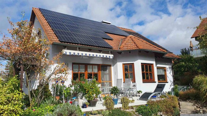 Unsere PV-Anlage am 14. Oktober 2023