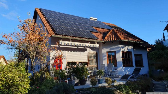 Unsere PV-Anlage am 21. Oktober 2023