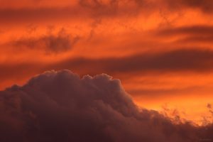 Abendrot am 21. Oktober 2023 in Eisingen