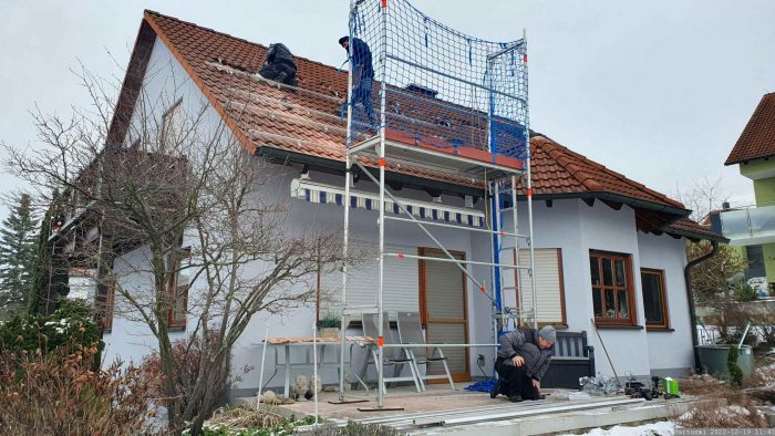 Installation unserer PV-Anlage am 19. Dezember 2022