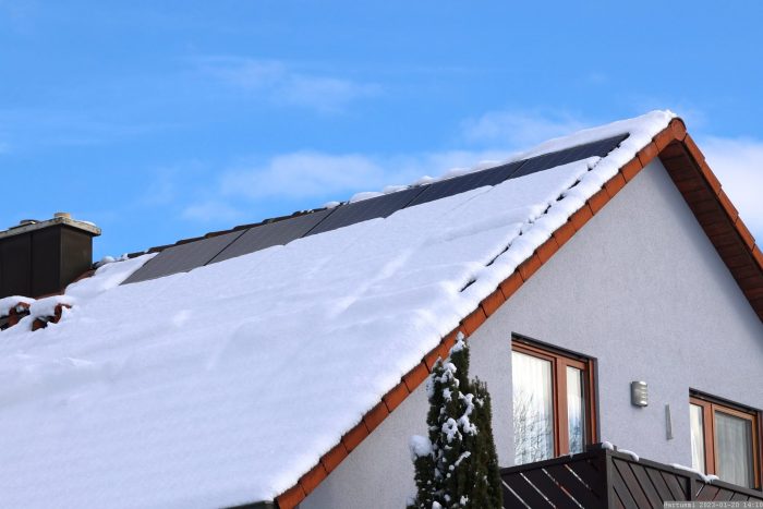 Unsere PV-Anlage am 20. Januar 2023