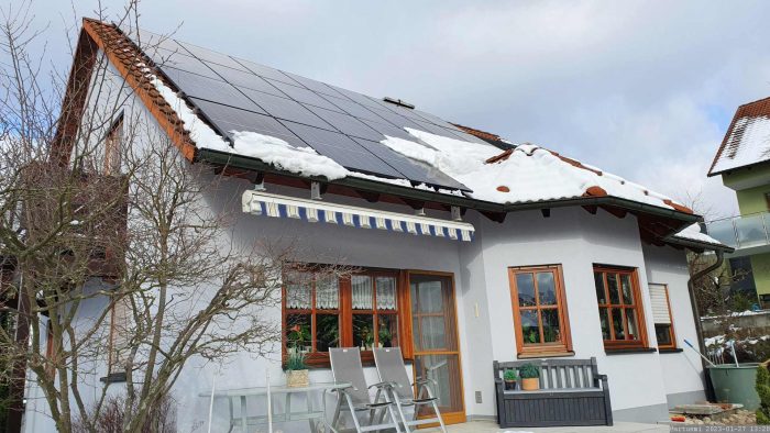 Unsere PV-Anlage am 27. Januar 2023