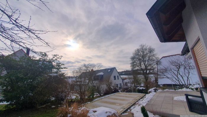 Sonnenstand zur Mittagszeit am 29. Januar 2023