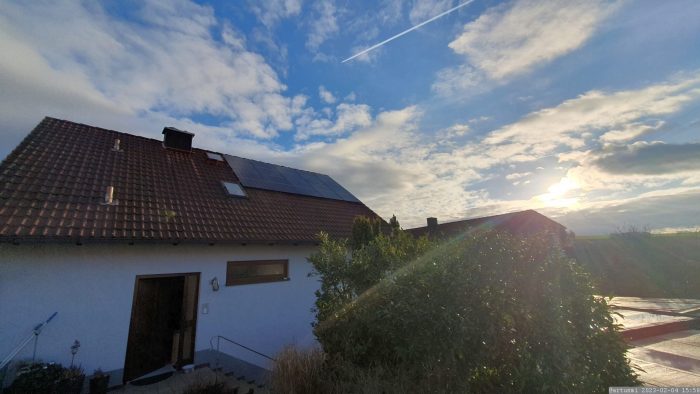 Unsere PV-Anlage am 4. Februar 2023