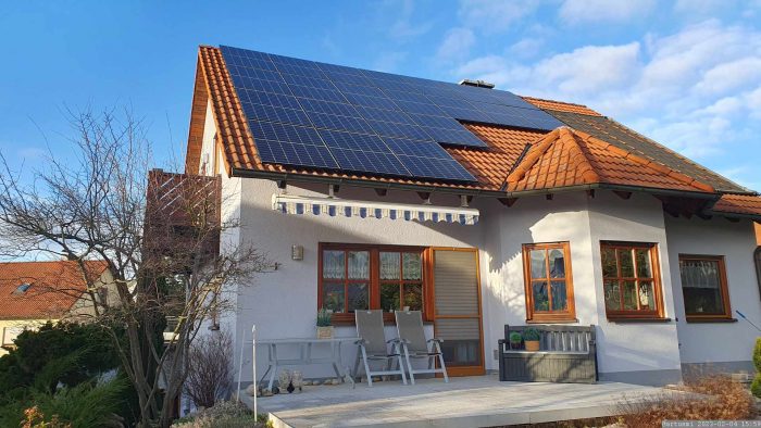 Unsere PV-Anlage am 4. Februar 2023