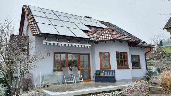 Unsere PV-Anlage am 5. Februar 2023