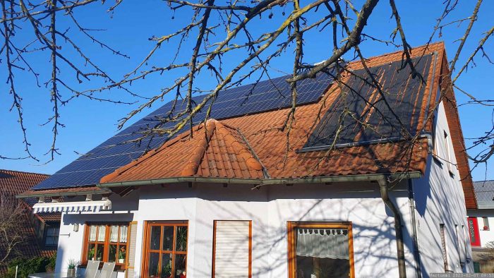 Unsere PV-Anlage am 7. Februar 2023