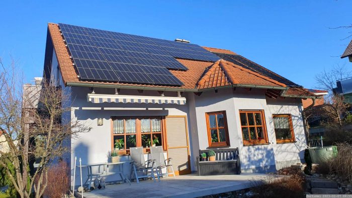 Unsere PV-Anlage am 7. Februar 2023