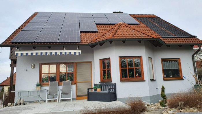 Unsere PV-Anlage am 11. Februar 2023