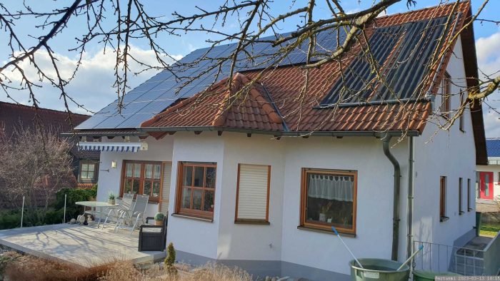 Unsere PV-Anlage am 13. März 2023