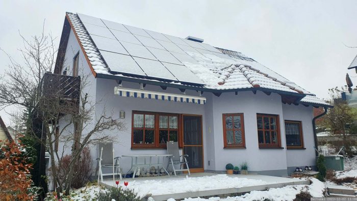 Unsere PV-Anlage am 2. Dezember 2023