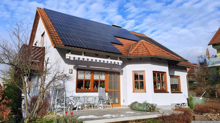 Unsere PV-Anlage am 9. Dezember 2023