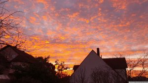 Morgenrot am 19. Dezember 2023 in Eisingen