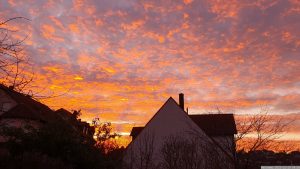 Morgenrot am 19. Dezember 2023 in Eisingen