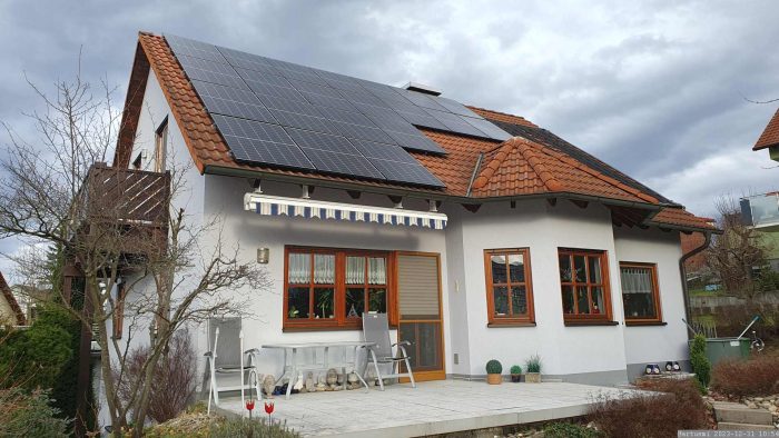 Unsere PV-Anlage am 31. Dezember 2023