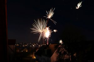Feuerwerk in Eisingen am 1. Januar 2024