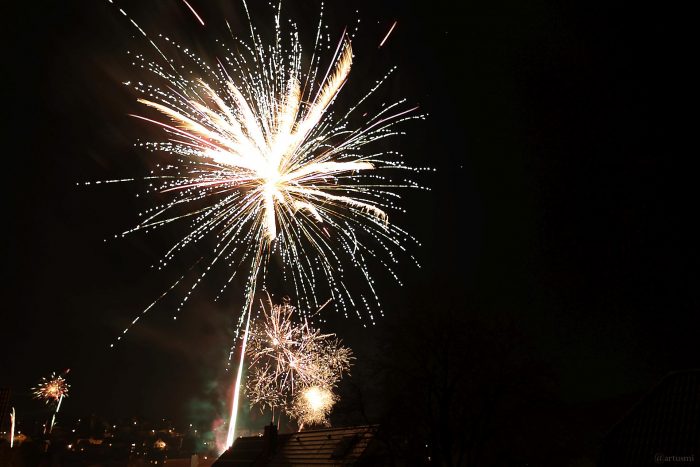 Feuerwerk in Eisingen am 1. Januar 2024