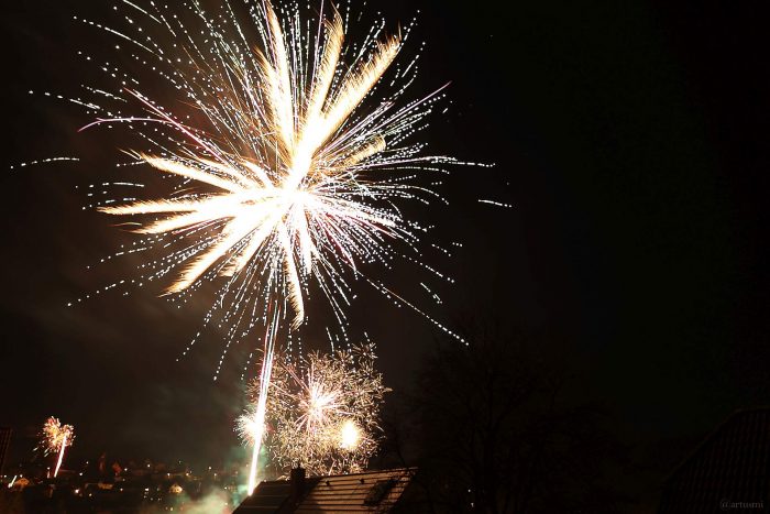 Feuerwerk in Eisingen am 1. Januar 2024