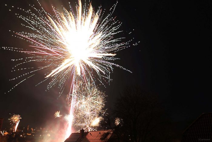 Feuerwerk in Eisingen am 1. Januar 2024