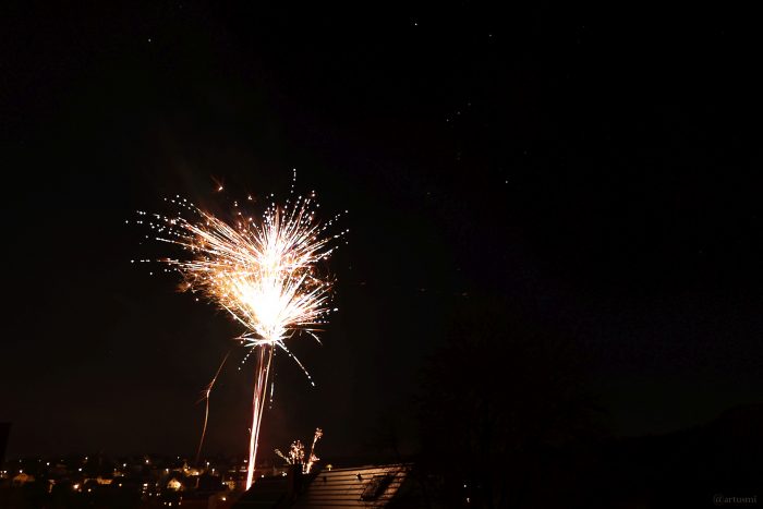 Feuerwerk in Eisingen am 1. Januar 2024