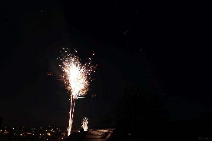 Feuerwerk in Eisingen am 1. Januar 2024