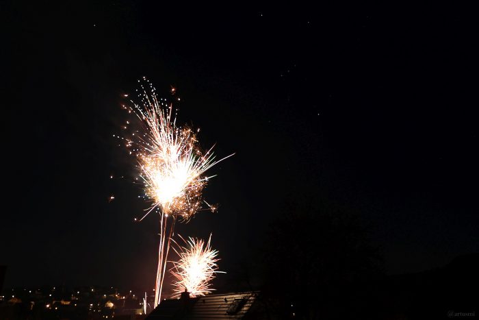Feuerwerk in Eisingen am 1. Januar 2024
