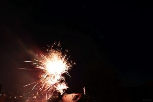 Feuerwerk in Eisingen am 1. Januar 2024