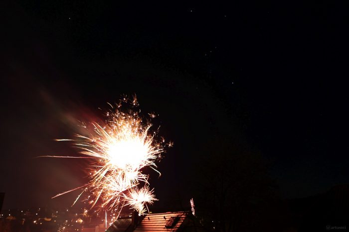 Feuerwerk in Eisingen am 1. Januar 2024