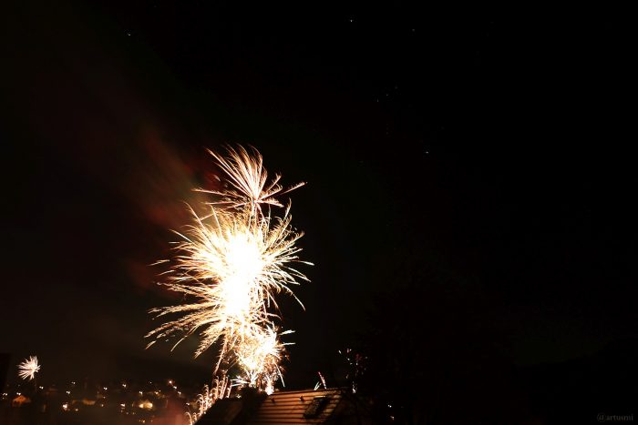 Feuerwerk in Eisingen am 1. Januar 2024