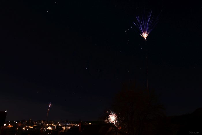 Feuerwerk in Eisingen am 1. Januar 2024