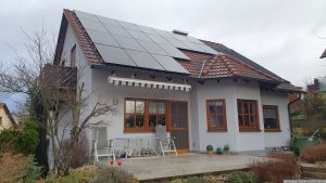Unsere PV-Anlage am 3. Januar 2024