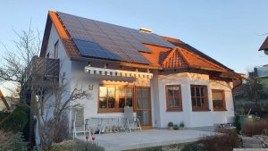Unsere PV-Anlage am 9. Januar 2024