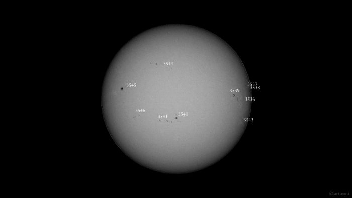 Sonnenfleckenaktivität am 11. Januar 2024