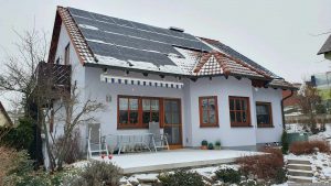 Unsere PV-Anlage am 17. Januar 2024