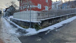 Nicht abgeholter Christbaum im Alter Hettstadter Weg in Eisingen am 19. Januar 2024