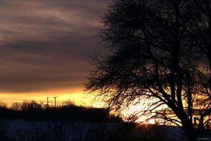 Wetterumschwung beim Sonnenuntergang am 21. Januar 2024
