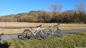 Bild von unserer ersten Radtour am 27. Januar 2024 im Landkreis Würzburg