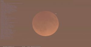 Maximum der totalen Mondfinsternis am 7. September 2025 in Eisingen in Unterfranken um 20:11 Uhr