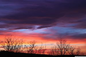 Abendrot am 2. Februar 2024
