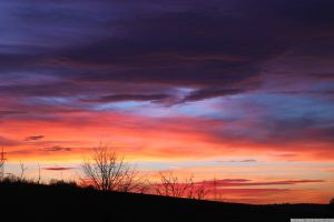 Abendrot am 2. Februar 2024