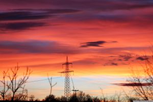 Abendrot am 2. Februar 2024